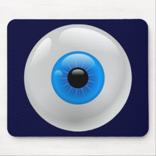 BLUE EYE BALL MOUSE PAD