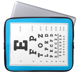 Blue Eye Chart laptop Sleeve