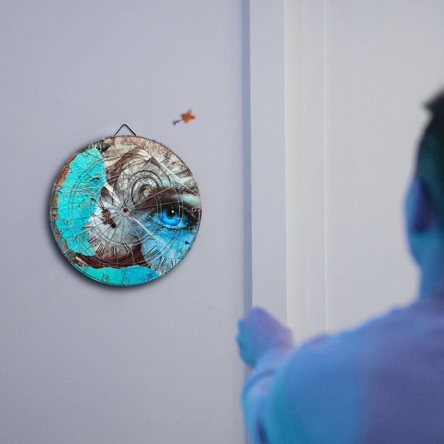 Blue Eye Dart Board (Your opponents will be mesmerized by the beautiful blue eye ad will miss the mark!)