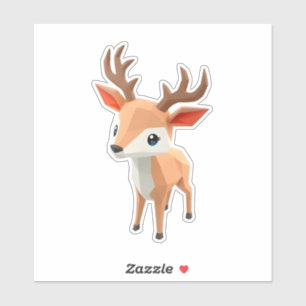 Blue eye deer sticker