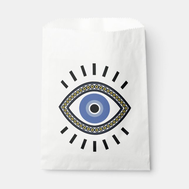 Blue eye good luck protection evil eye favour bag (Front)