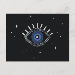 Blue eye good luck protection from evil eye postcard
