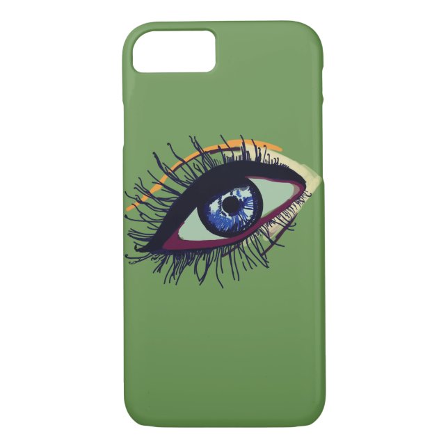 Blue Eye iPhone 8/7, Barely There Case-Mate iPhone Case (Back)