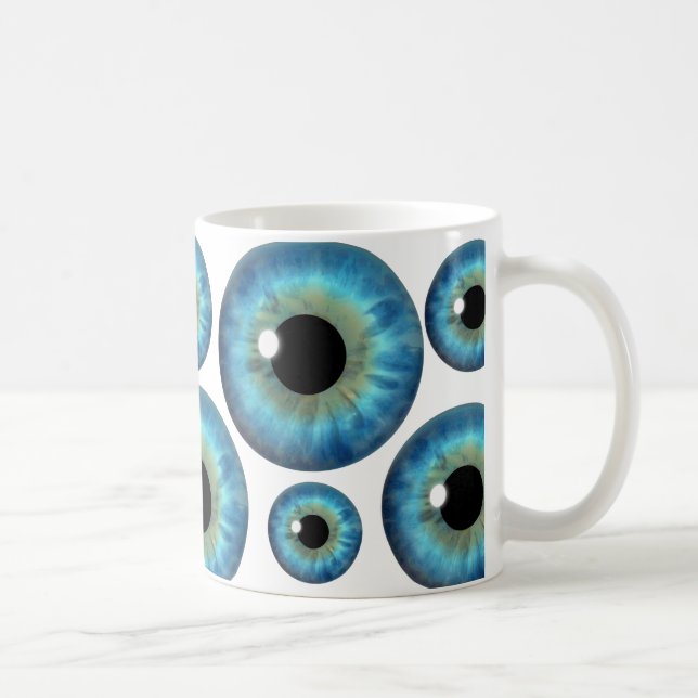 Blue Eye Iris Cool Eyeball Custom Mug (Droite)