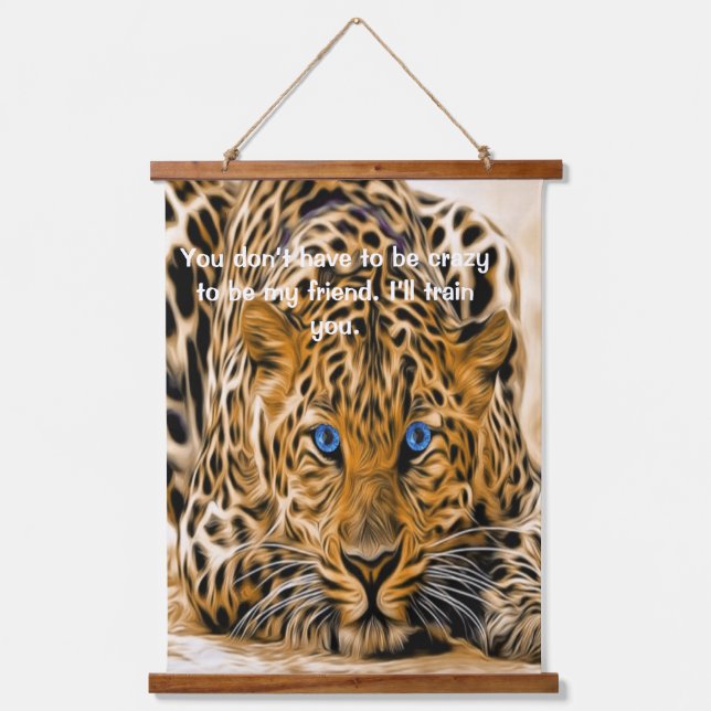 Blue Eye Leopard  Hanging Tapestry (Front)