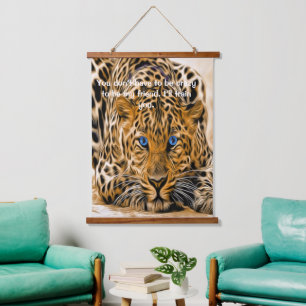 Blue Eye Leopard  Hanging Tapestry