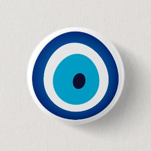 Blue Eye Lucky Charm 1 Inch Round Button