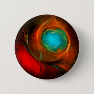 Blue Eye Modern Abstract Fine Art Cool Pattern #16 2 Inch Round Button