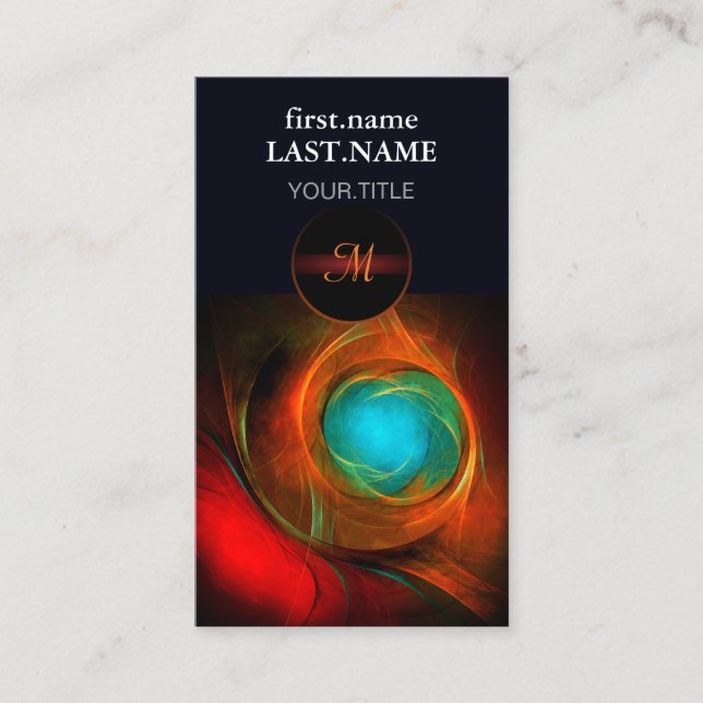 Blue Eye Modern Abstract Fine Art Cool Pattern #16 Business Card (Front)