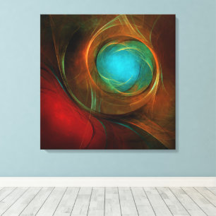 Blue Eye Modern Abstract Fine Art Cool Pattern #16 Canvas Print