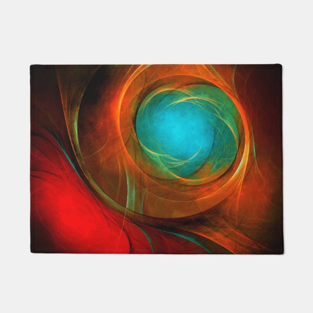 Blue Eye Modern Abstract Fine Art Cool Pattern #16 Doormat (Front)