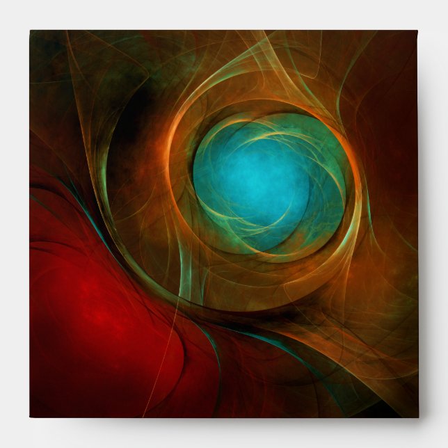 Blue Eye Modern Abstract Fine Art Cool Pattern #16 Envelope (Front)