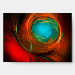 Blue Eye Modern Abstract Fine Art Cool Pattern #16 Envelope