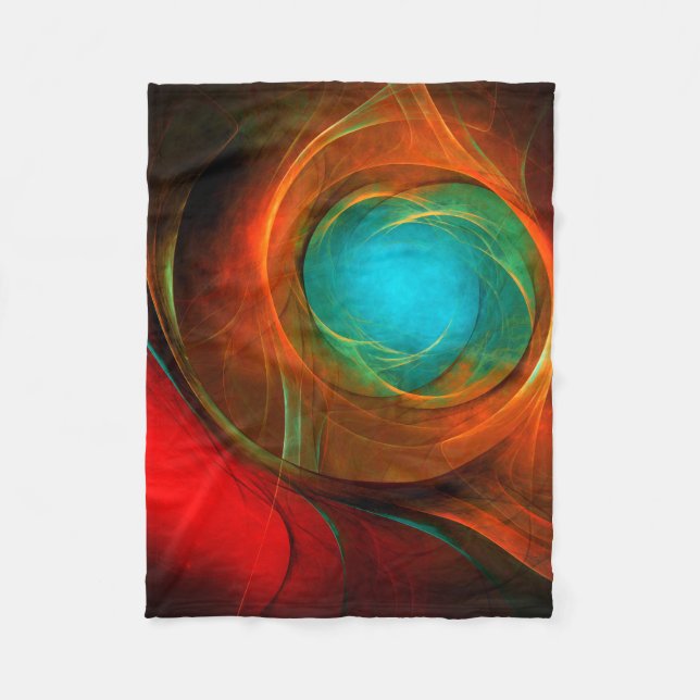 Blue Eye Modern Abstract Fine Art Cool Pattern #16 Fleece Blanket (Front)