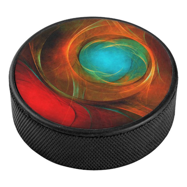 Blue Eye Modern Abstract Fine Art Cool Pattern #16 Hockey Puck (3/4)