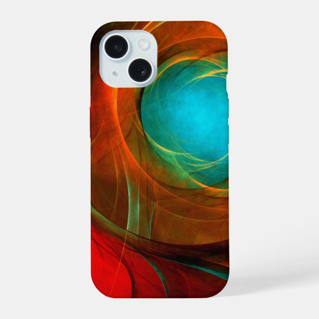 Blue Eye Modern Abstract Fine Art Cool Pattern #16 iPhone 15 Case (Back)