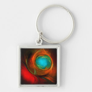 Blue Eye Modern Abstract Fine Art Cool Pattern #16 Keychain