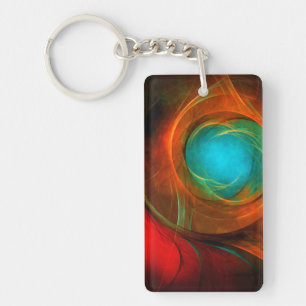 Blue Eye Modern Abstract Fine Art Cool Pattern #16 Keychain