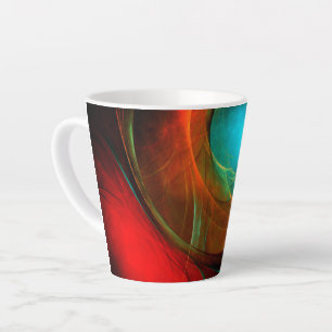 Blue Eye Modern Abstract Fine Art Cool Pattern #16 Latte Mug