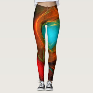 Blue Eye Modern Abstract Fine Art Cool Pattern #16 Leggings