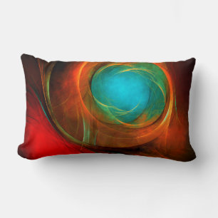 Blue Eye Modern Abstract Fine Art Cool Pattern #16 Lumbar Pillow