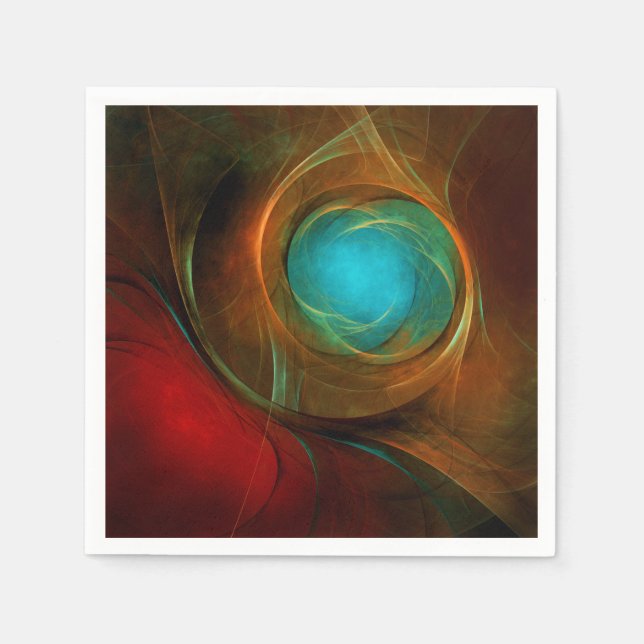 Blue Eye Modern Abstract Fine Art Cool Pattern #16 Napkin (Front)