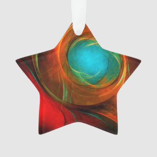 Blue Eye Modern Abstract Fine Art Cool Pattern #16 Ornament