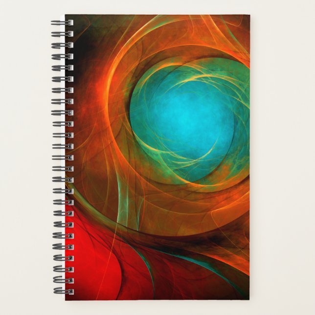 Blue Eye Modern Abstract Fine Art Cool Pattern #16 Planner (Front)