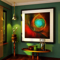 Blue Eye Modern Abstract Fine Art Cool Pattern #16