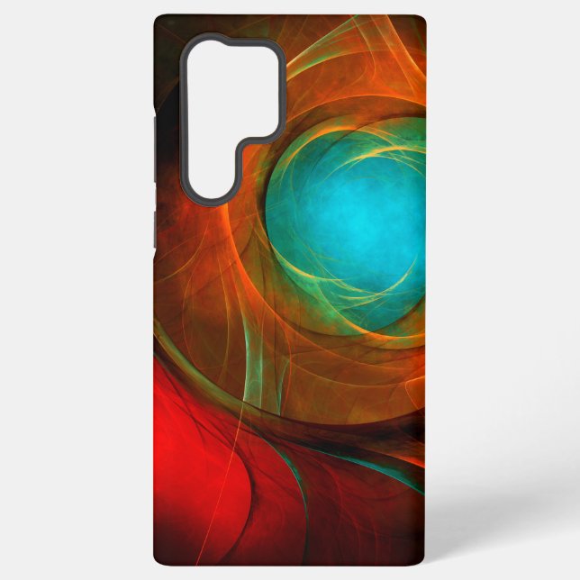 Blue Eye Modern Abstract Fine Art Cool Pattern #16 Samsung Galaxy S22 Ultra Case (Back)