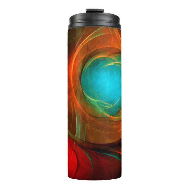 Blue Eye Modern Abstract Fine Art Cool Pattern #16 Thermal Tumbler (Front)