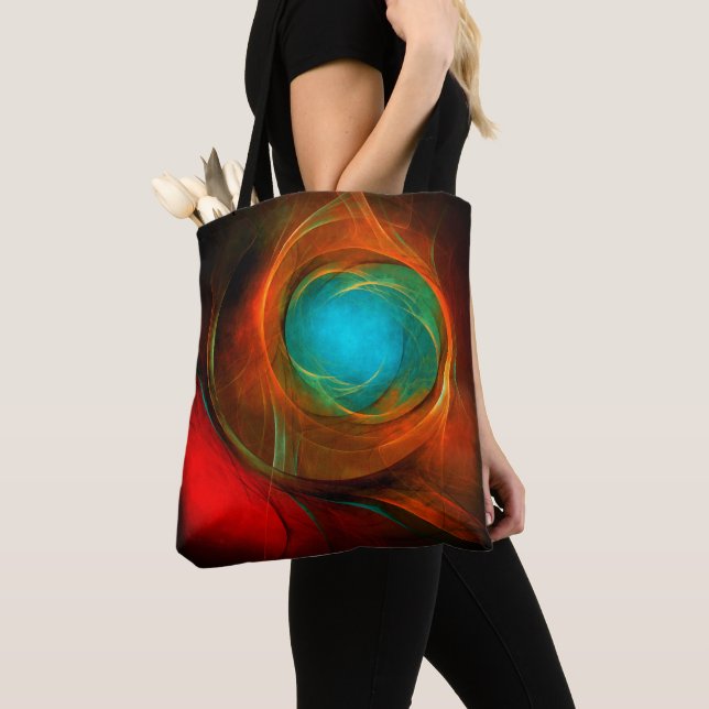 Blue Eye Modern Abstract Fine Art Cool Pattern #16 Tote Bag (Close Up)