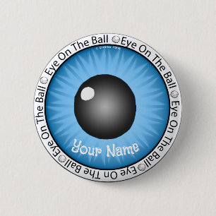 Blue Eye On Ball Golfer 2 Inch Round Button