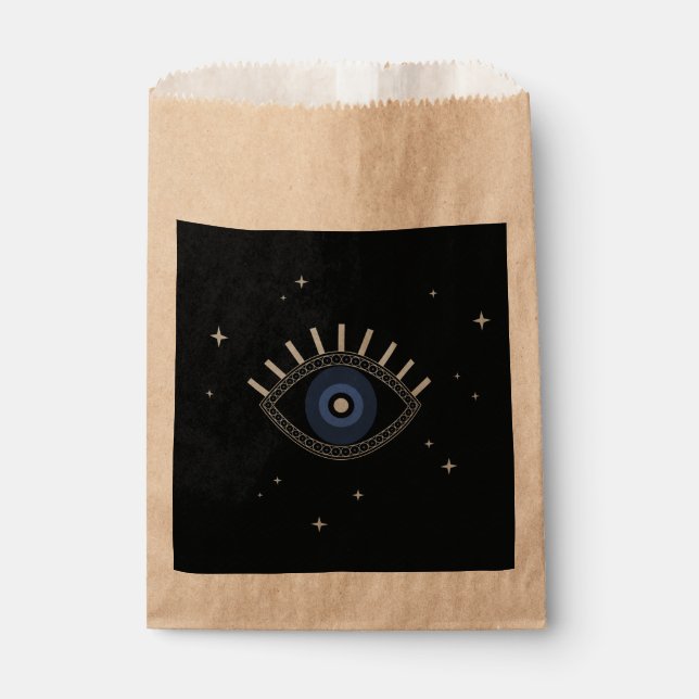 Blue eye protection from bad energy, evil eye favour bag (Front)