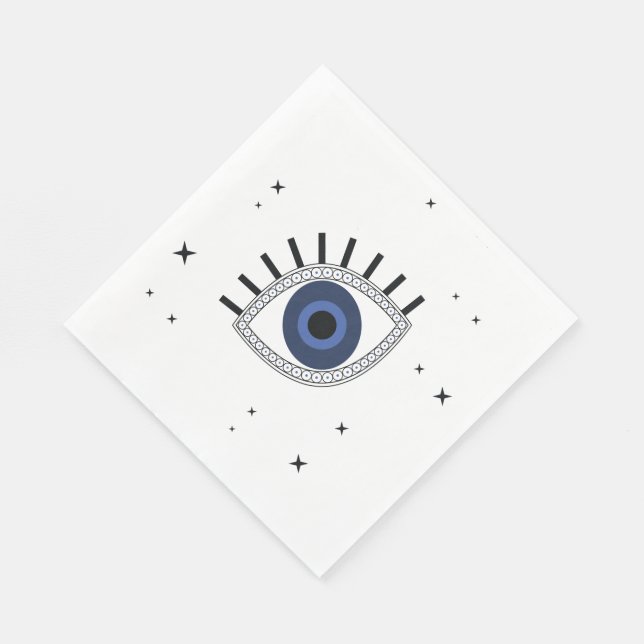 Blue eye protection talisman evil eye napkin (Corner)