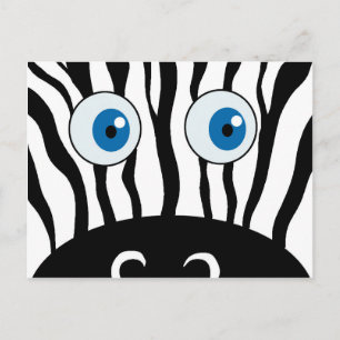 Blue eye zebra postcard