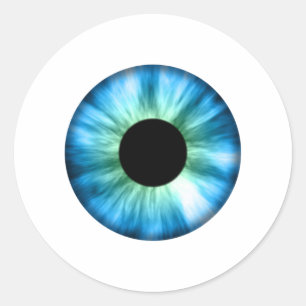 Blue Eyeball Evil Eye Protection Halloween Classic Round Sticker