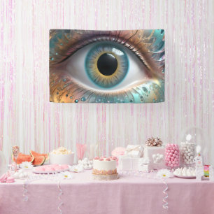 Blue Eyeball Fractal Art, Banner