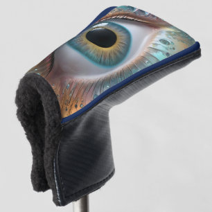 Blue Eyeball Fractal Art, Golf Head Cover