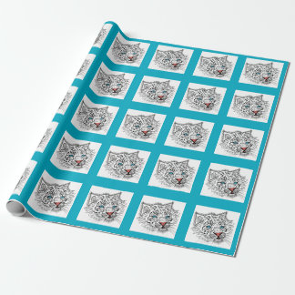 Blue eyed baby tiger wrapping paper