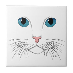 Blue Eyed Cat Ceramic Tile
