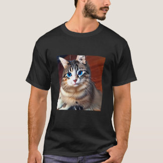 Blue Eyed Cat Kitten Kitty Adorable & Cute Feline T-Shirt