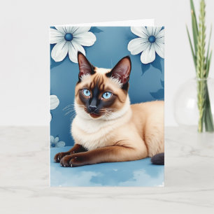 Blue Eyed Cat Moms Day Card
