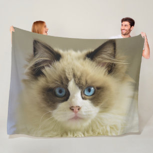 BLUE EYED KITTEN FLEECE BLANKET