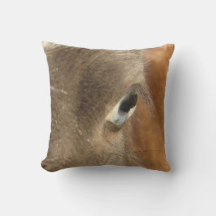 Blue Eyed Mini Filly Throw Pillow