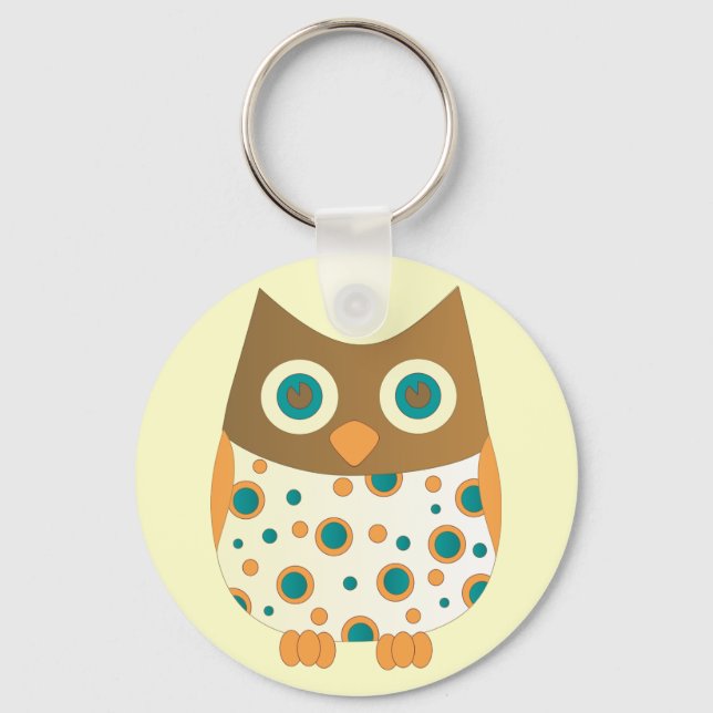 Blue-Eyed Owl Keychain (Front)