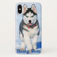 Blue Eyed Siberian Husky - Husky Mom I Phone Case