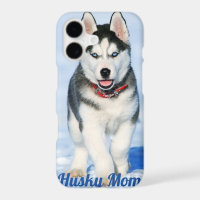Blue Eyed Siberian Husky - Husky Mom I Phone Case