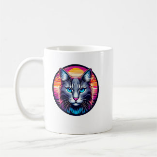 Blue-Eyed Sunrise Cat Coffee Mug