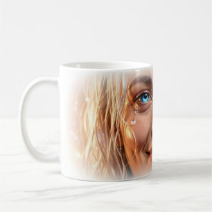 Blue-Eyed Tears of Hope and Healing Art Mug